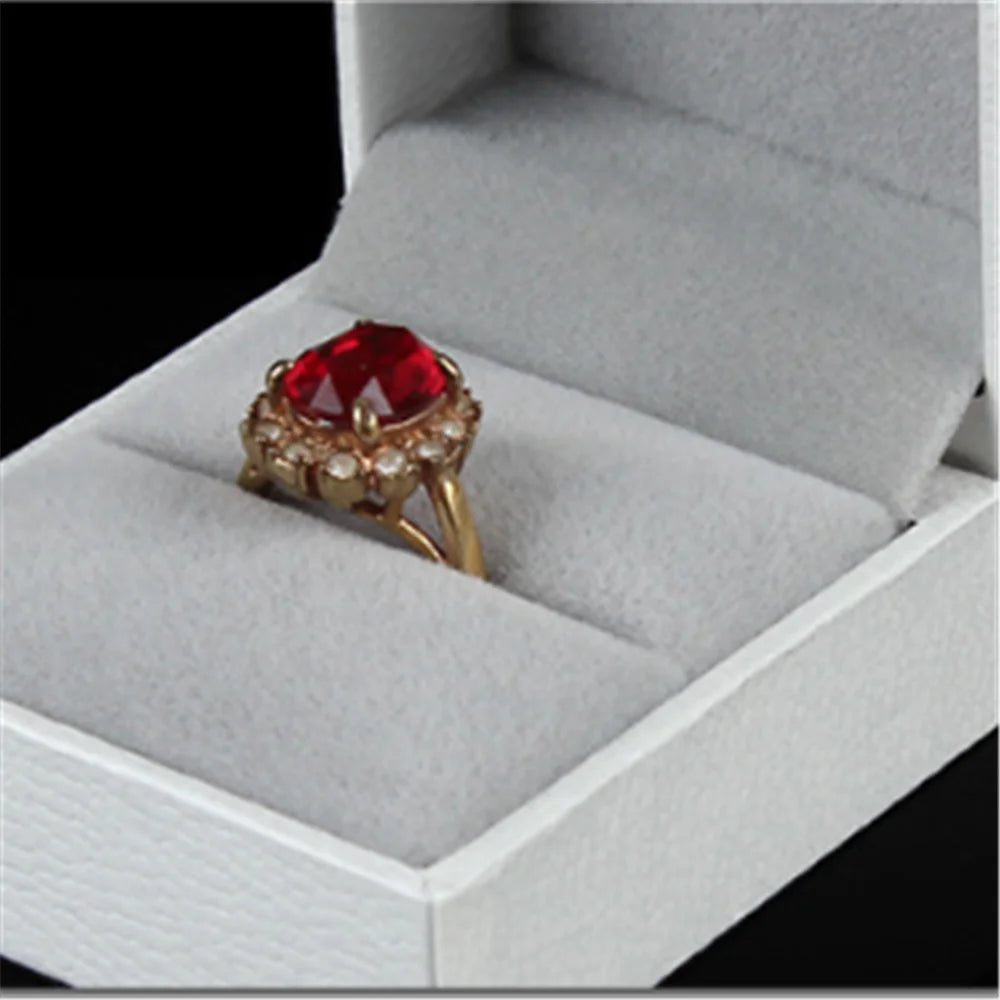 White Leather Paper Jewelry Box Necklace Ring Bracelet Earring Jewelry Storage Box Pendant Jewelry Display Case Gift Packaging