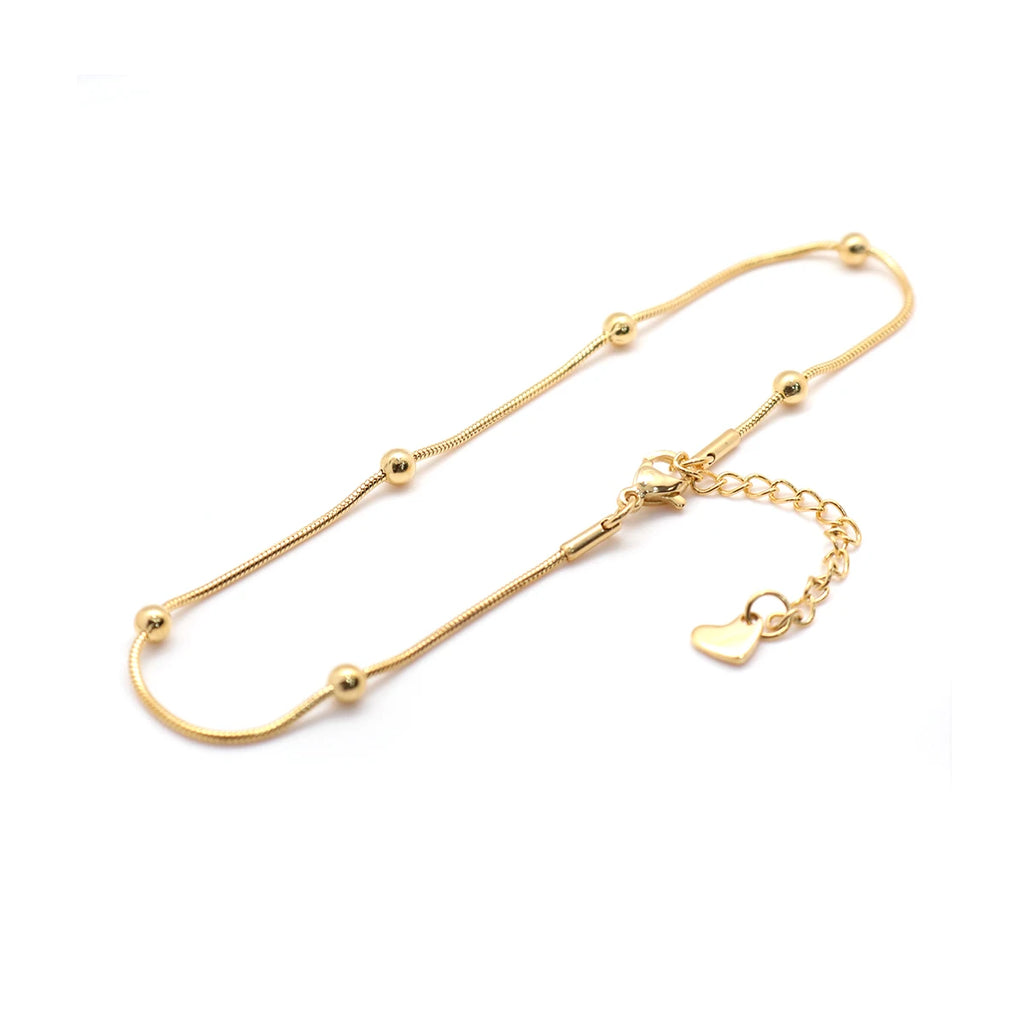 Fashion 304 Stainless Steel Anklet Gold Color Chain Anklet For Women Foot Bracelets Leg Chain Jewelry Accessories Gifts ,1 Piece