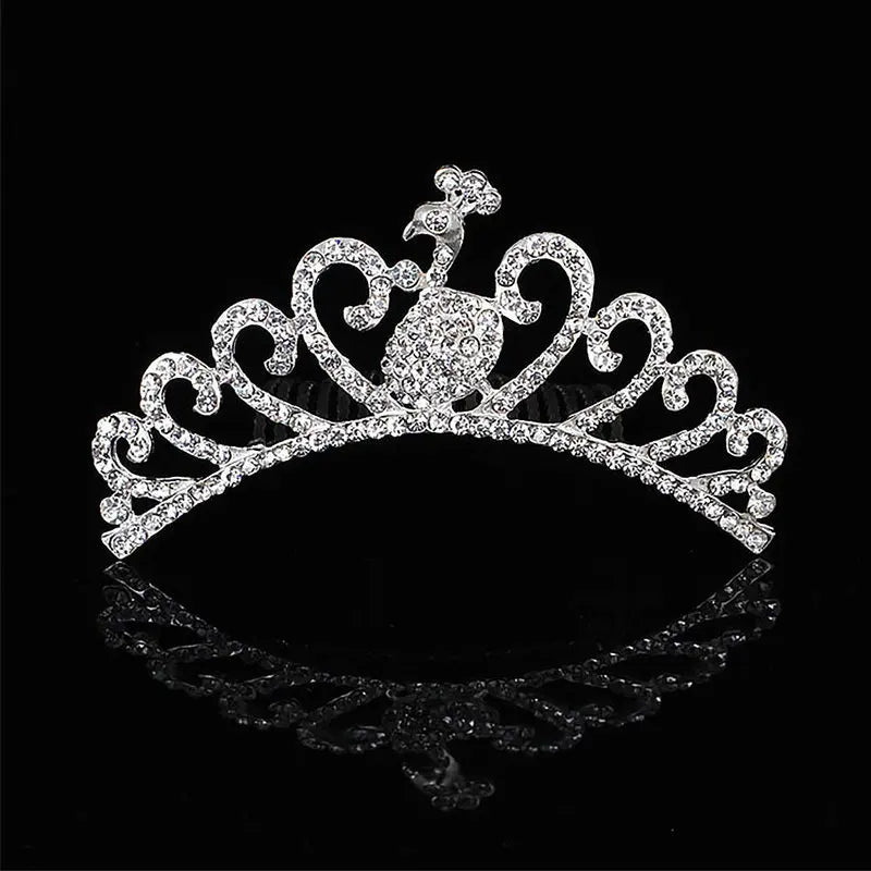 Women Crystal Tiaras and Crowns Headband Kid Girls Bridal  Wedding Party Accessiories Crowns Princess Hair Jewelry Headdress
