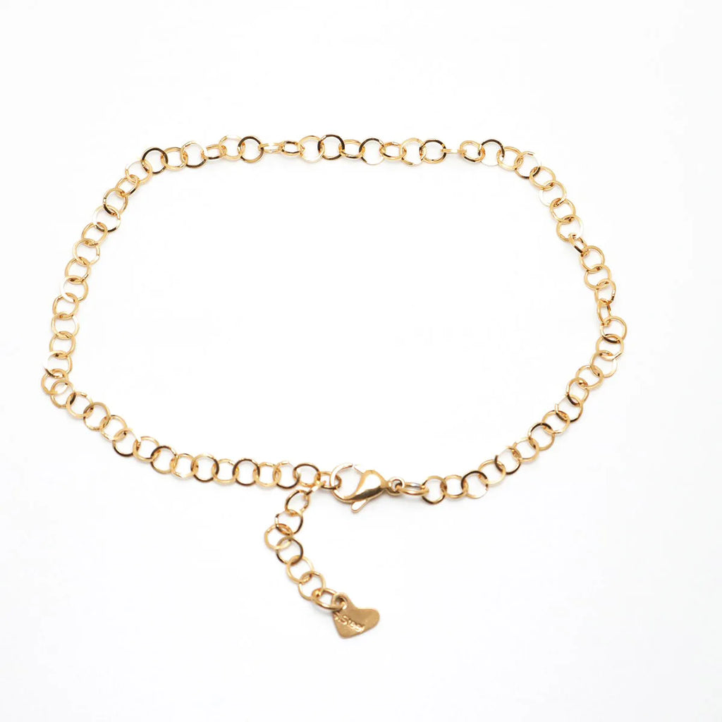 304 Stainless Steel Anklet  Gold Color Round Heart Chain Anklet Bracelets For Women on the leg Anklet Jewelry Accessories, 1 PCs
