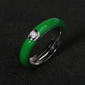 925 Silver Creative Retro Colorful Enamel Ring Female Minimalist Flower For Ladies Wedding Party Engagement Jewelry Gift