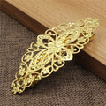 Copper Fashion Hair Snap Clips Accessories flower Women Hairgrips Barrettes Head Hairpins Headdress Length 80mm 1PC K06214