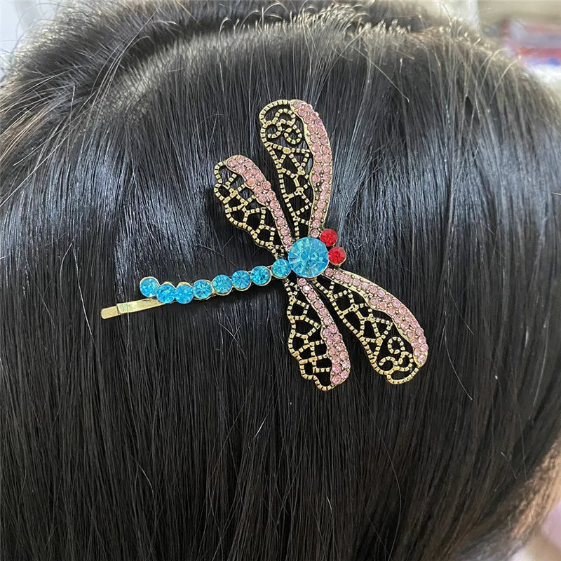 Cartoon Dragonfly Hairpin Hair Clips Barrettes For Women Fashion Metal Jewelry Gift