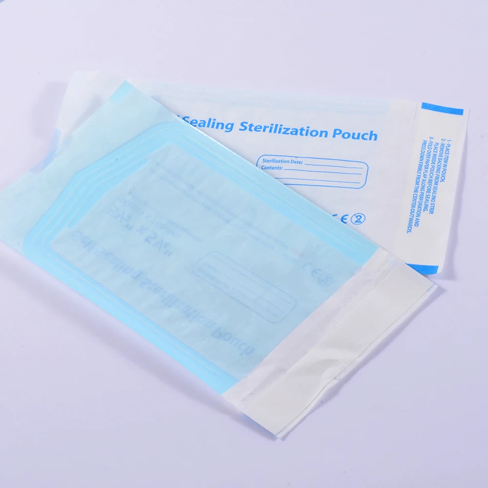200pcs/Box Self Sealing Sterilization Pouch Bags  Dentistry Medical Grade Disposable Paper+CPP/PET Film Odontologia Supplies