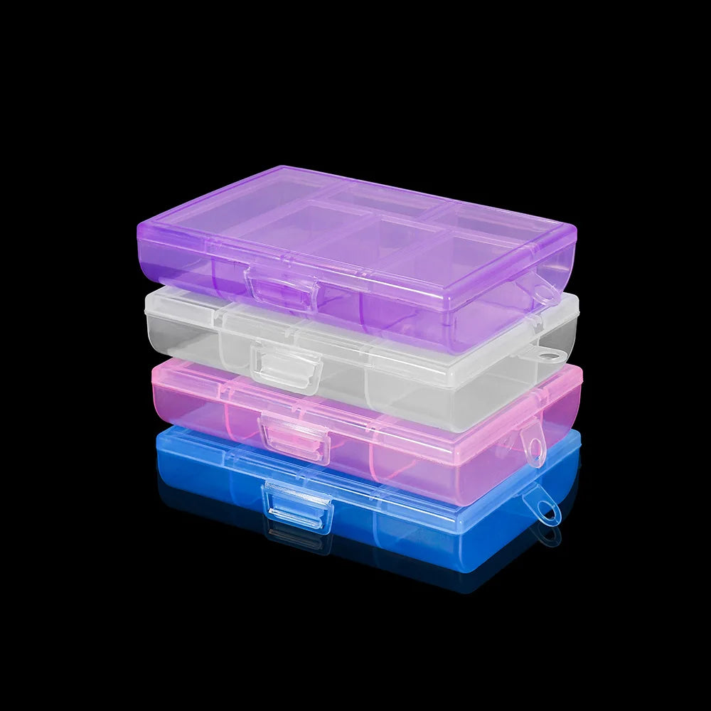 6 Slot Joyero Organizador ( Adjustable) Plastic Jewelry Box Storage Case Craft Jewelry Organizer Container For Jewelry Making