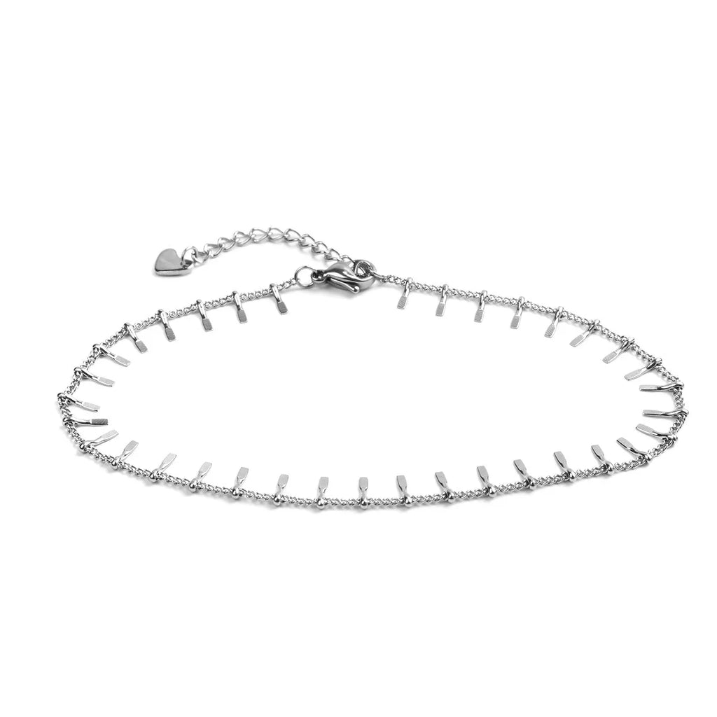 New 304 Stainless Steel Anklets For Women Ankle Bracelet On the Leg Summer Beach Foot Jewelry Gift 23cm(9") long, 1 Piece