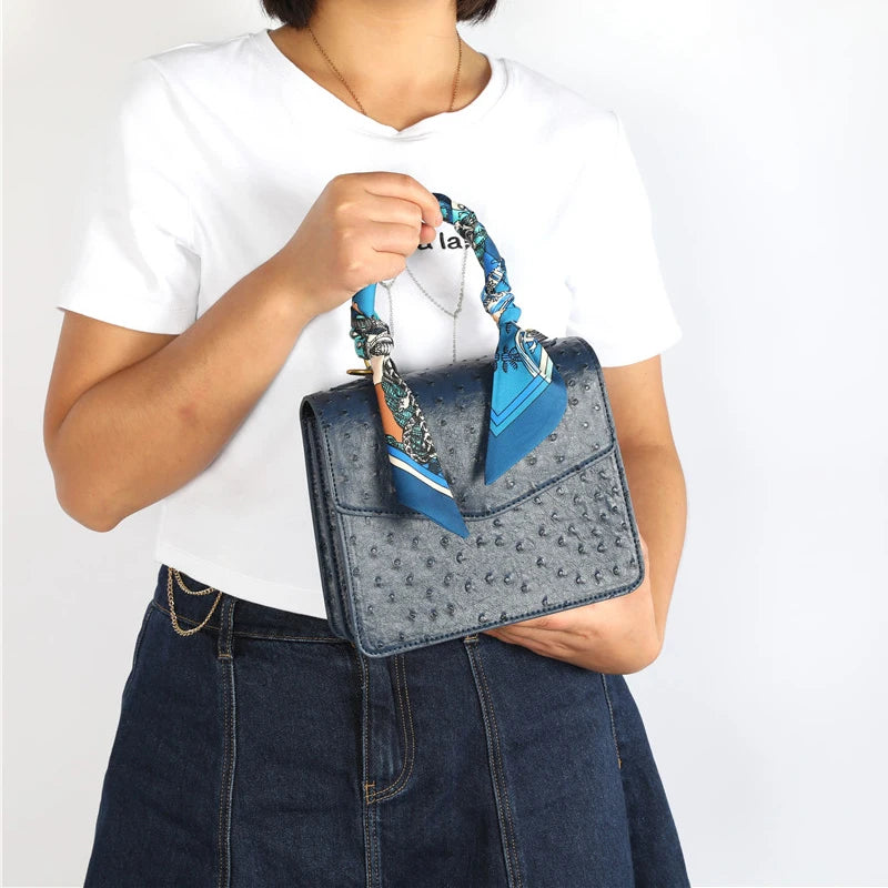 XMESSUN Brand Design Ostrich Pattern Crossbody Bag For Women 2026 Fashion Lady Shoulder Bag Luxury Casual Handbag Tote Purses