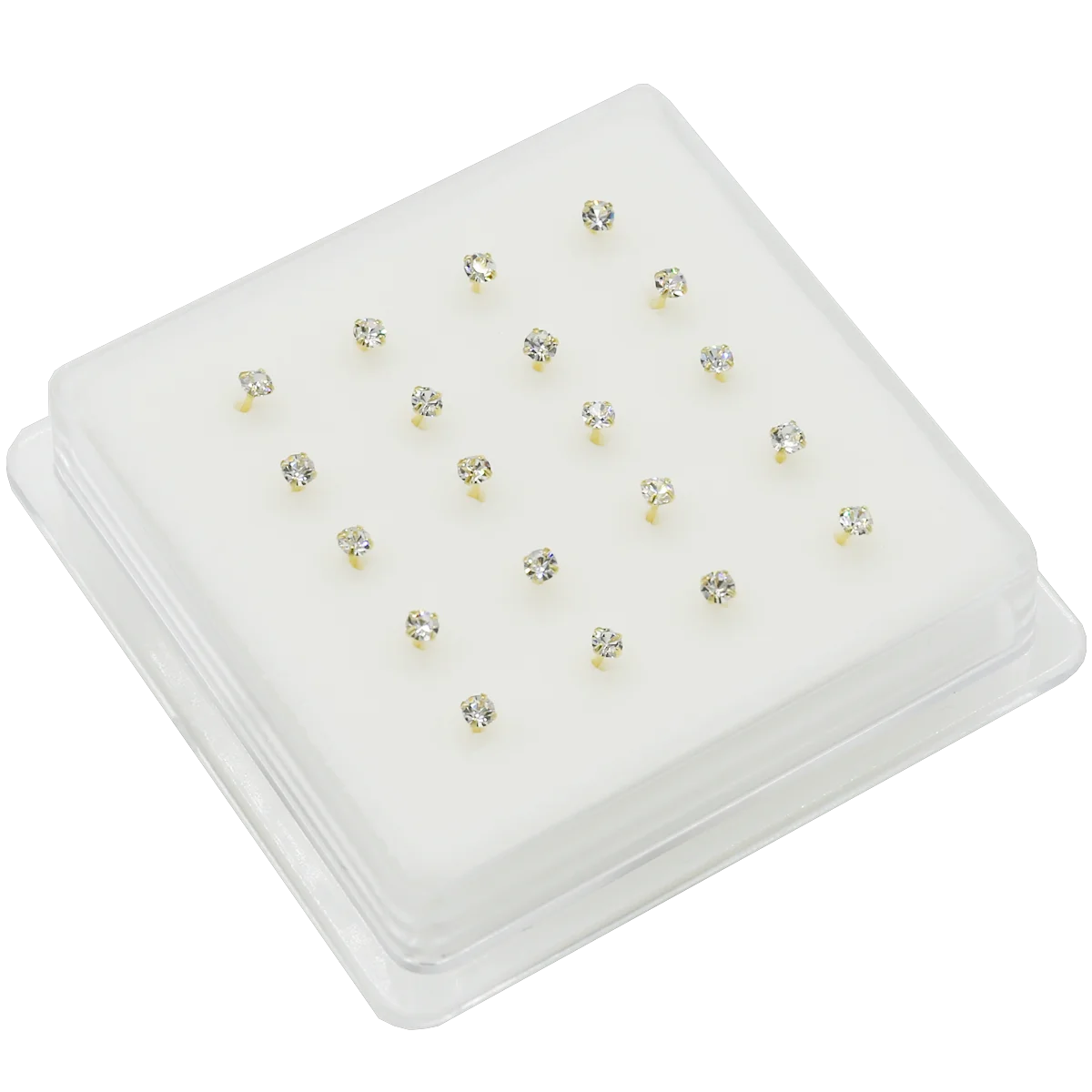925 Sterling Silver Nose Stud 1.5mm 2.0mm 2.5mm Gemstone Thin Dainty Crystal Pin Nose Screw Ear Bone L Shape Bend Piercing Nariz