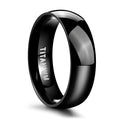 TIGRADE 2/4/6/8mm Mens Wedding Band Polished Women Titanium Simple Engagement Classic Rings Black Silver Color Lady anel 3-15