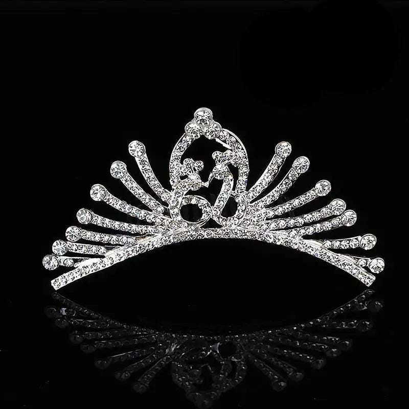 Women Crystal Tiaras and Crowns Headband Kid Girls Bridal  Wedding Party Accessiories Crowns Princess Hair Jewelry Headdress