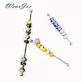 Jewelry Charm Beads Display Metal Rod Stainless Steel 2mm 3mm Hole Bracelet Beads Holder Organizer Trollbeads Storage Showcase