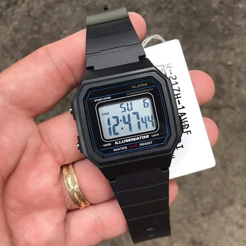 Fashion Digital Men's Watches Luxury Stainless Steel Link Bracelet Wrist Watch Band Business Electronic Male Clock Reloj Hombre
