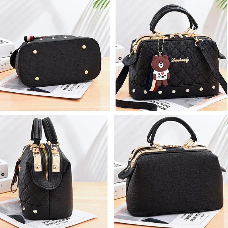 New Woman shoulder bag Large capacity Handbag for Women Crossbody bag Lychee pattern Portable bucket bag ladies messenger bags
