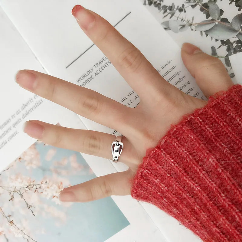 925 Sterling Silver Belt Adjustable Rings Wedding Engagement Jewelry For Women Accessories   Dropshippin