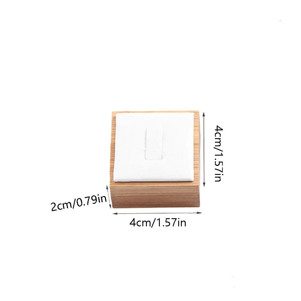 Ring Display Rack Small Travel Vintage Ring Holder Case Wedding Ring Box Wooden Jewelry Show Props Earrings Rings Organizer