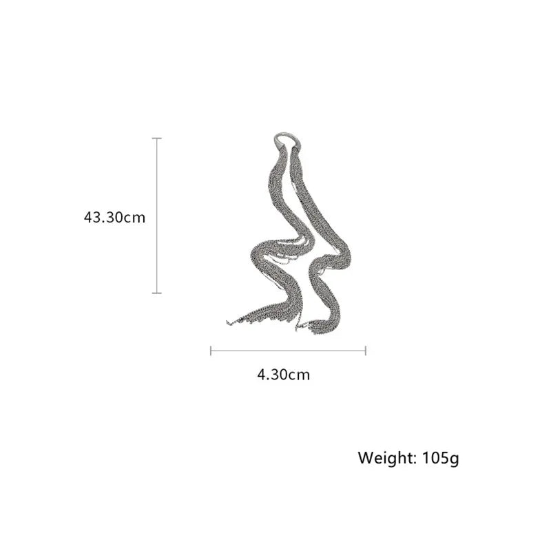 FYUAN Fashion Silver Color Chain Hairpins Women Braid Headband Long Tassel DIY Hairwear Accessories Statement Jewelry