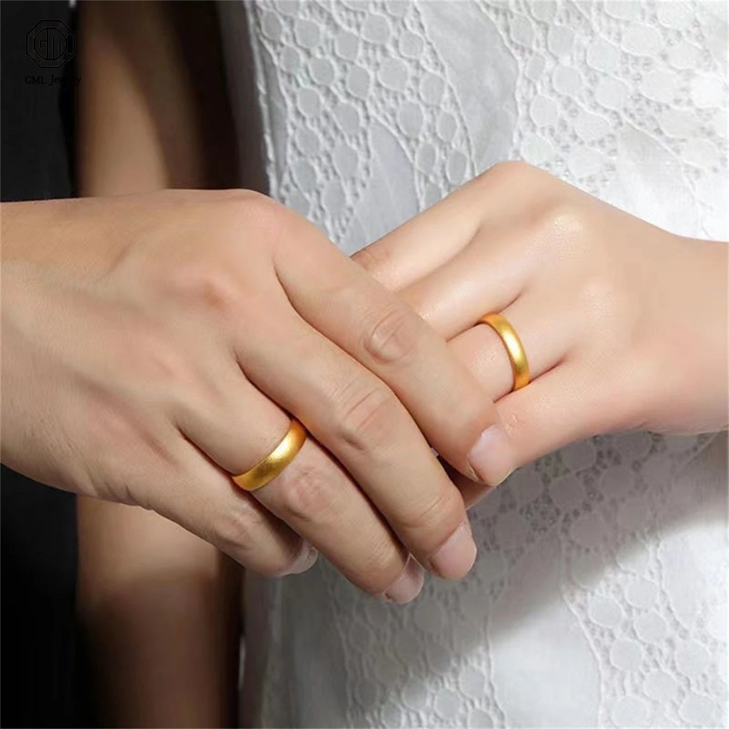Sand Gold Adjustable Ring Matte Wide Band Openable Fade Resistant Unisex Couple Jewelry Solid Minimalist Gift