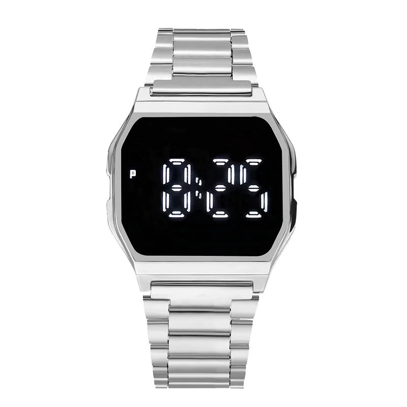 Luxury Gold Silver Sports Military Watches Men Women LED Digital Wristwatches Retro F91W Steel Band Electronic Watch Wrist Clock