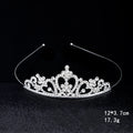 Princess Crown Headband Crystal Tiara Girls Hair Accessories High-end Dance Performance Crown Birthday Gifts for Girls