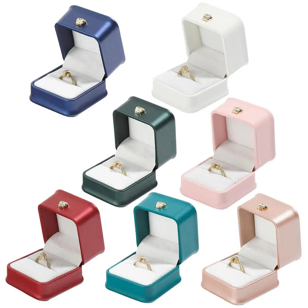 Jewelry Ring Box Engagement Ring Box Soft Velvet Lined Earring Ring Case Jewelry Organizer Exquisite Jewelry Display Case