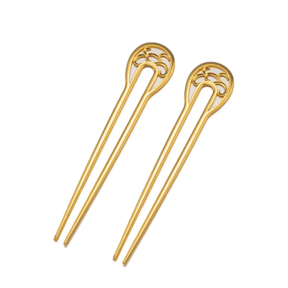 1/2Pcs 32.5x157mm Classical U-Shape Hairpins Hair Sticks 2 Prong Womens Girls Hairstyles Decoration Headwear Fashion Accessories