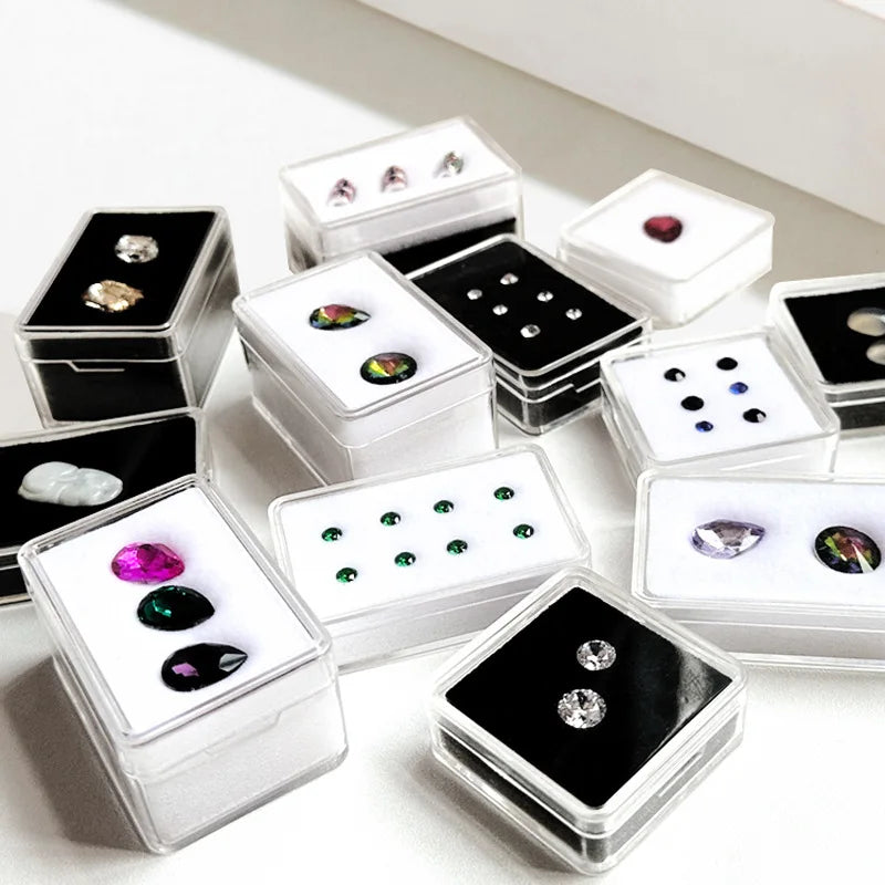 Jewelry Case Packaging Jewelry Box Storage Container Acrylic Gem Box For Exhibition Display Personal Collection Retail Packaging