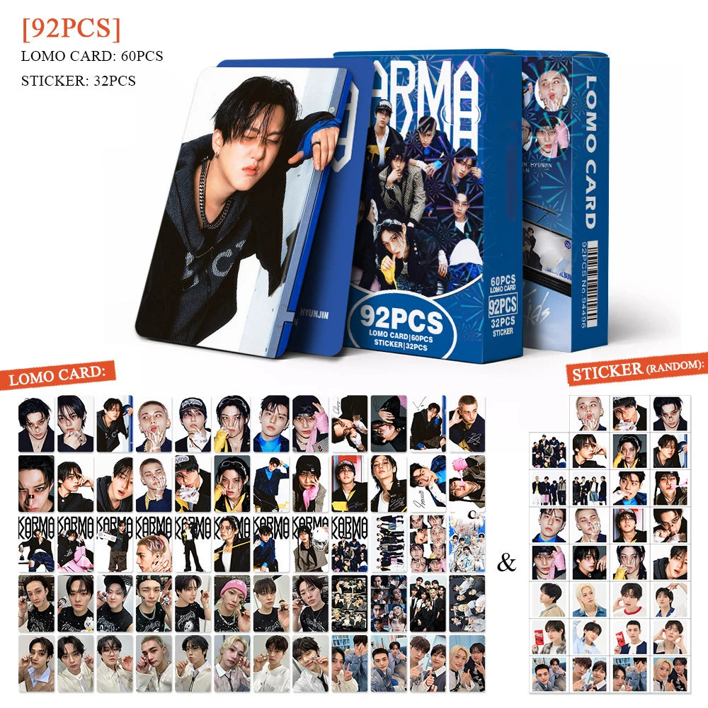 KPOP Idol KARMA Merch Photocard Album Lomo Cards BANGCHAN HYUNJIN FELIX Photobook Collection Card Poster Postcard Photos Gift