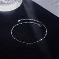 New 925 Sterling Silver Simple Chain Anklet Personalized Charm Anklet Birthday Gift for Women Exquisite Jewelry