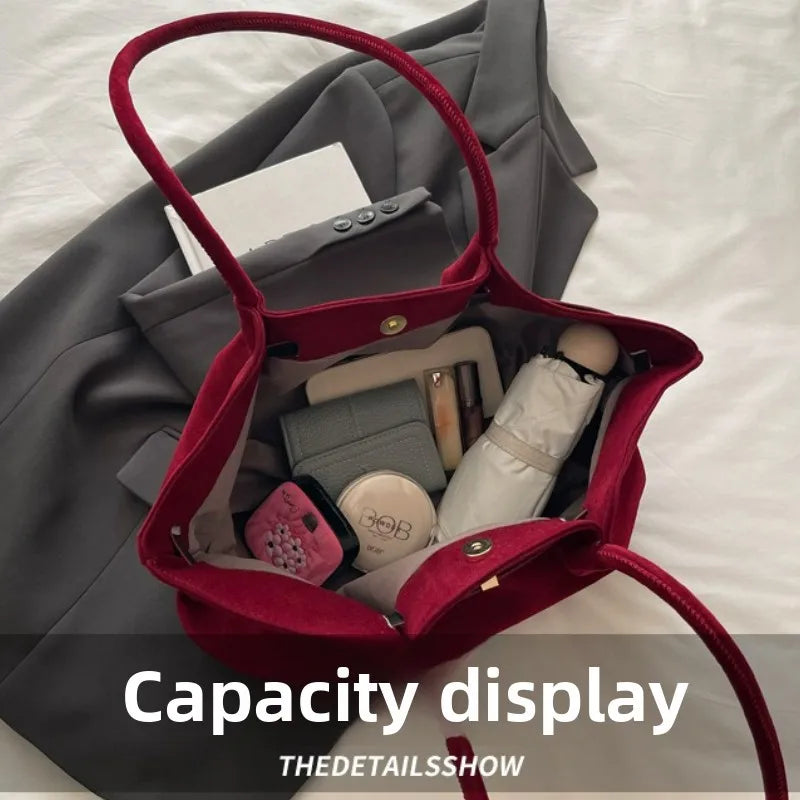 Autumn Women Leisure Shoulder Bag Comfortable and Versatile Texture Crossbody Tote Handle Bag Fashion Luxury Simple Storage Bag