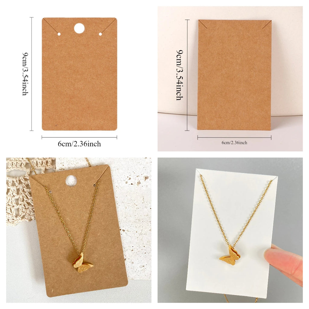 50pc 6x9cm Self-adhesive Plastic Cello Bag Earrings Display Necklaces KeyChain Cards for DIY Making Cardboard Jewelry Packaging