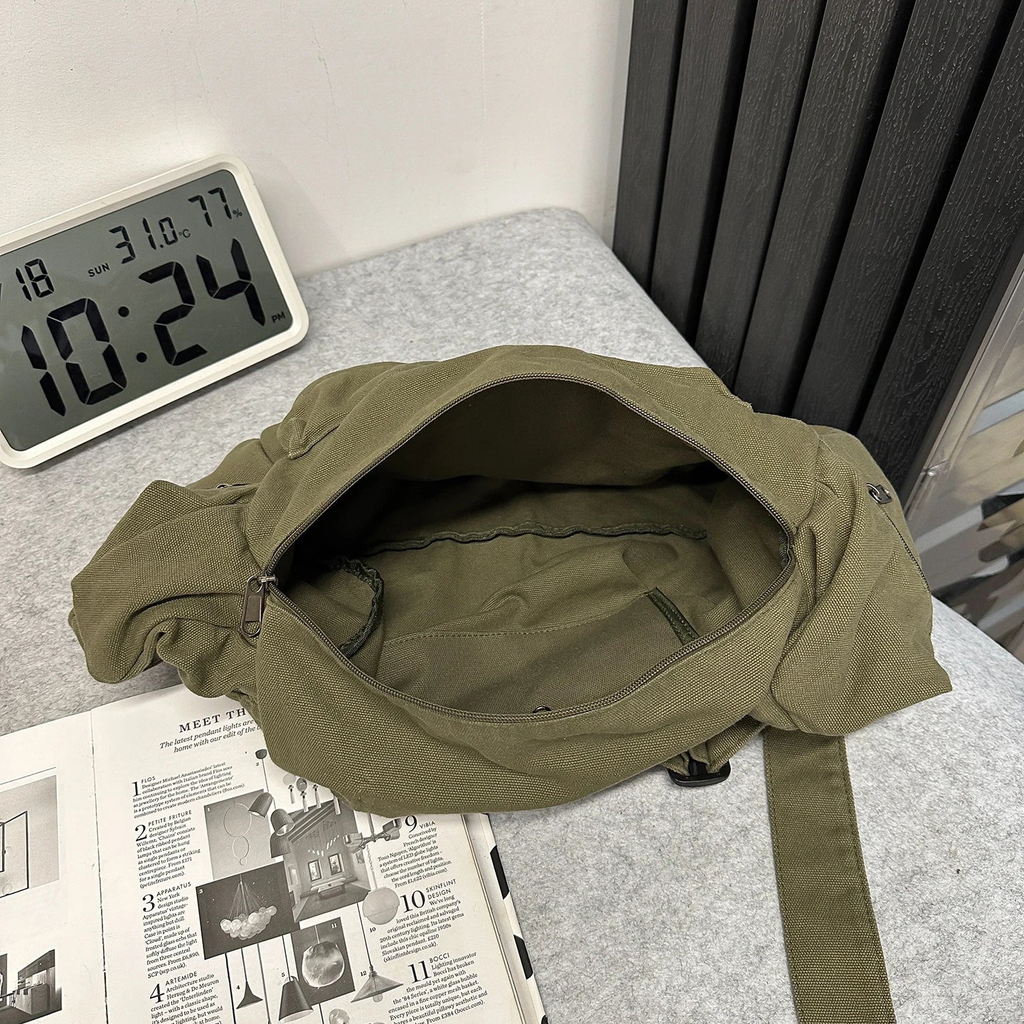 100% Cotton Shoulder Bags Women Large Capacity Canvas Tooling Packages Korea Style Cloth Crossbody Bags Solid Messenger Bags