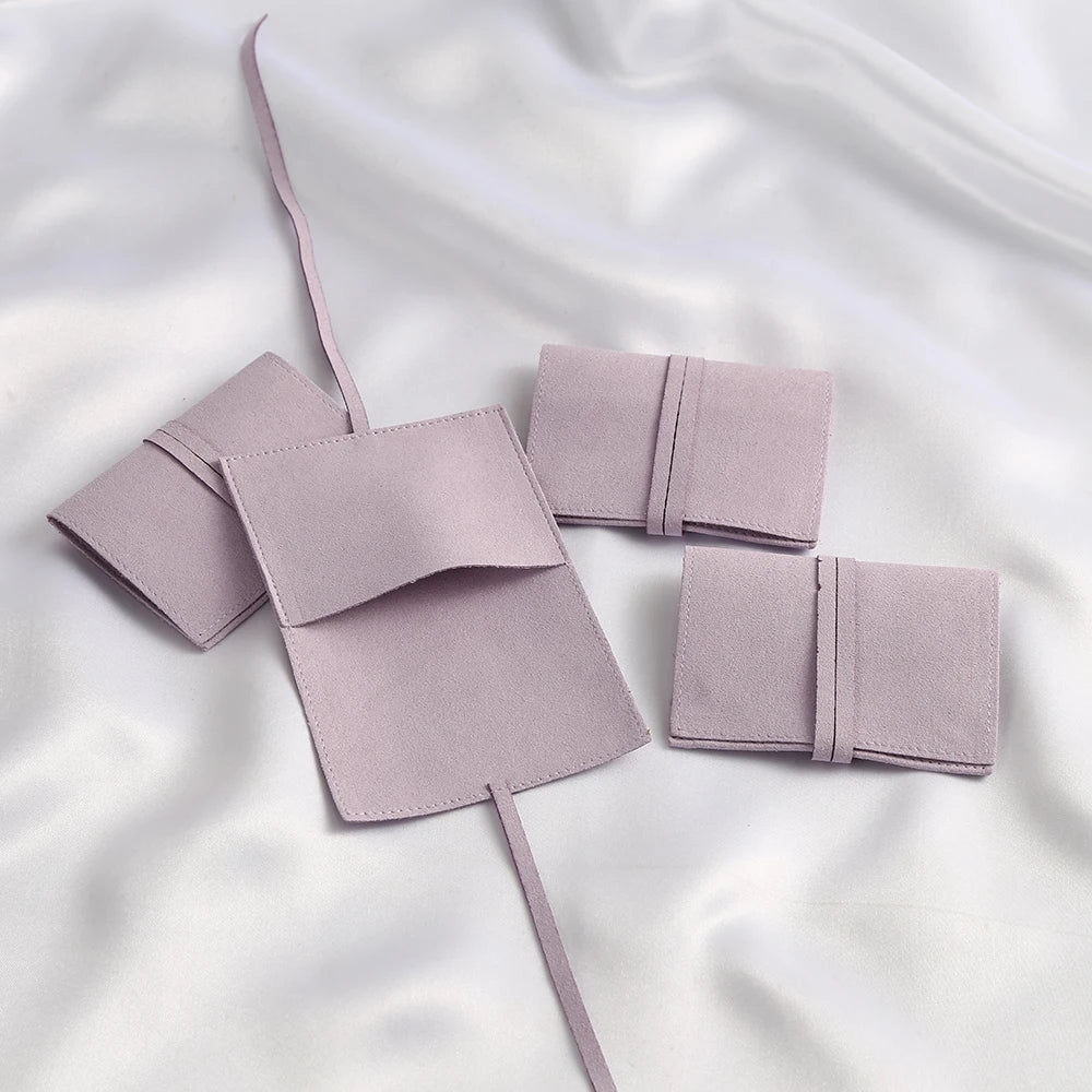 5pcs Microfiber Velvet Gift Bags 6x6cm Jewelry Presents Pouches Earrings Necklace Christmas Wedding Favors For Guests Candy Bag