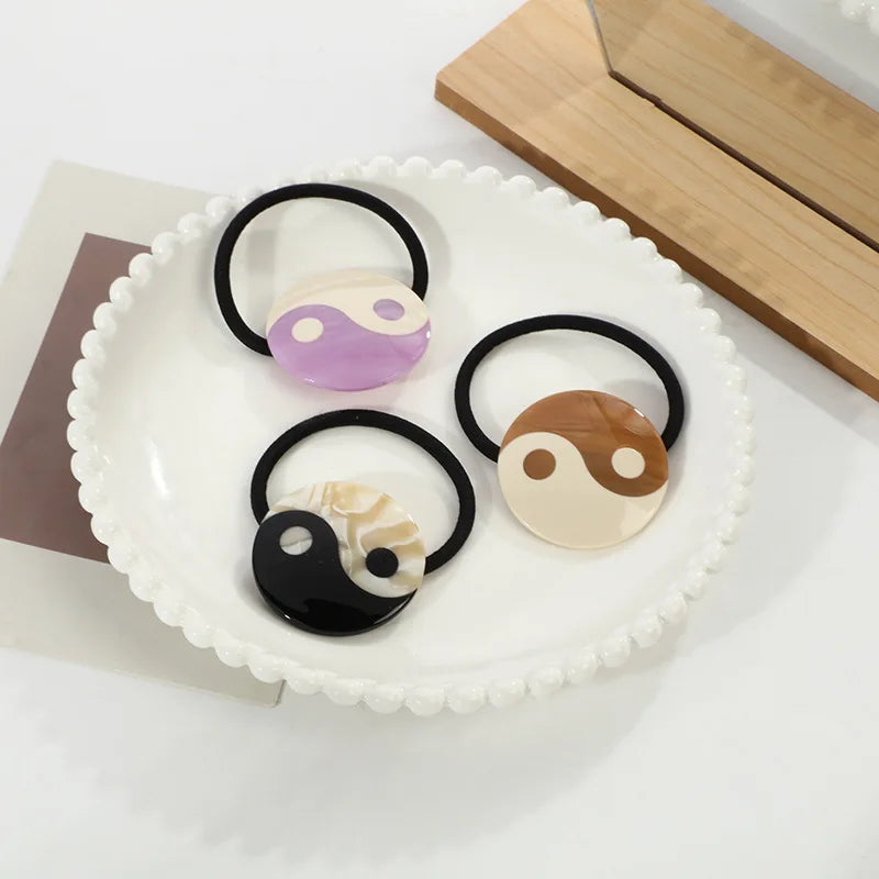 New Design Retro National Style Headdress Tai Chi Gossip Catch Yin Yang Geometric Hair Clip Claw For Women Headwear Accessorie