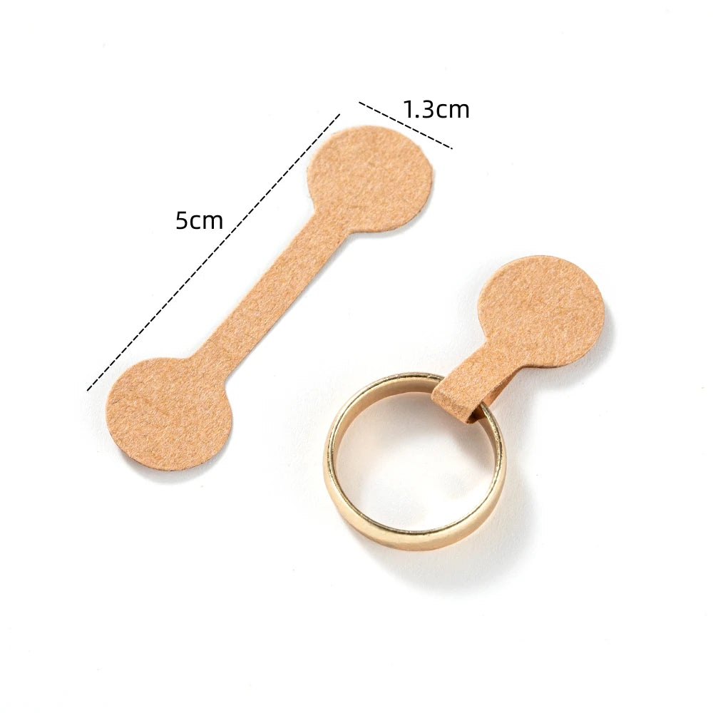 100/200pcs Rectangle Blank Jewelry Price Tag Self Adhesive Barbell Sticker Card Necklace Earring Display Repair Label Packaging