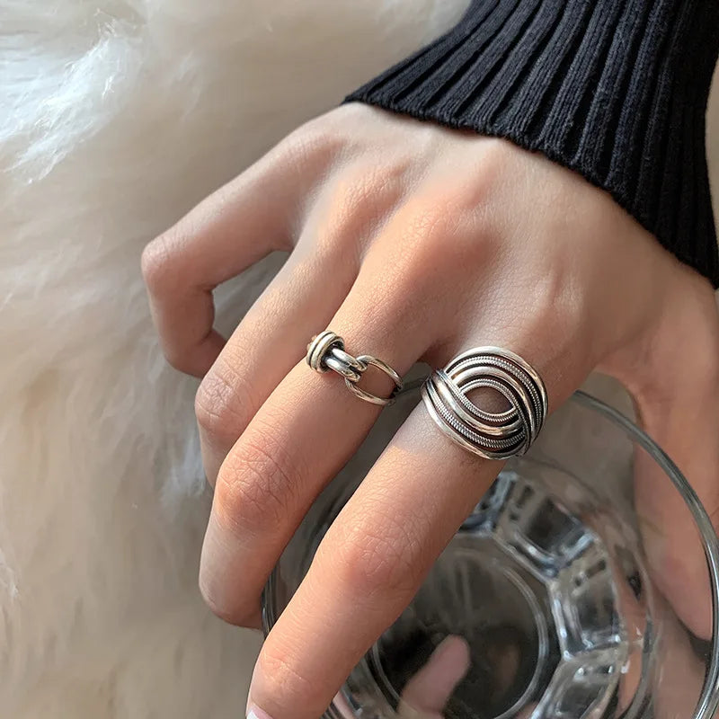 925 Sterling Silver Vintage Adjustable Ring
