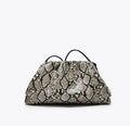 Ruched Serpentine Dumpling Bags for Women Pouch Handbag Clutch Snake Pattern Shoulder Crossbody Bag Luxury Designer Bag