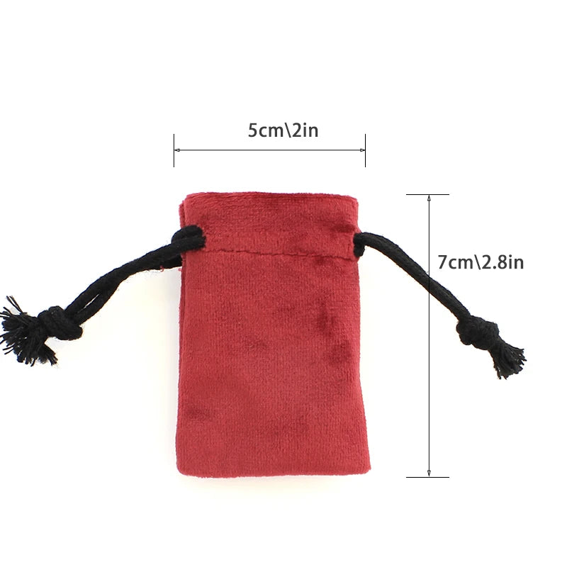 Multi Color Velvet Bag Jewelry Packing Velvet Drawstring Pouches Jewelry Gift Bags Display Chain Ring Packing Bags As Gift 120p