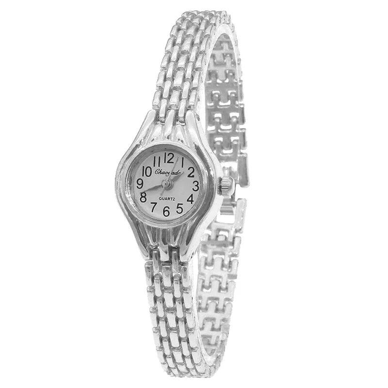 Ladies Gold Plated Watch Women Bracelet Quart Wristwatch Girl Analog Feminino Relojes Hour Luxury Watches Saati Clock