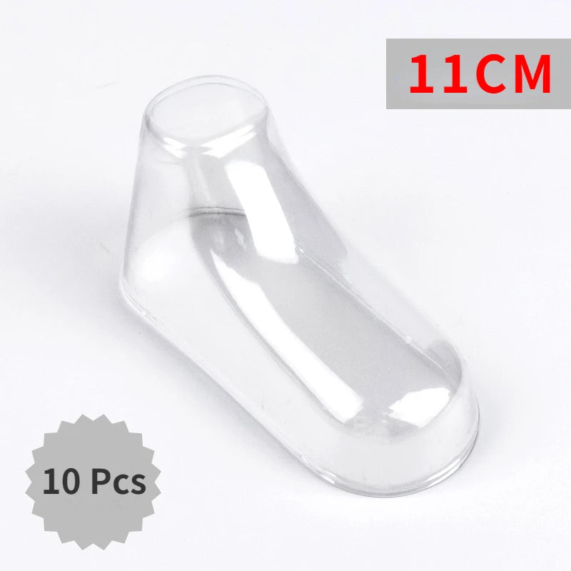 10Pcs Baby Shoe Stretcher Socks Display Stand Clear PVC Child Booties Showcase Support Frame Feet Plastic Shoe Trees