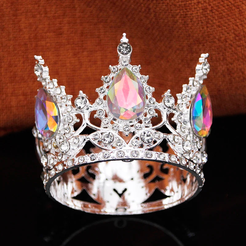 Princess Small Tiaras for Bridal Wedding Flower Decoration Cake Crown Topper Women Birthday Gift Diadem Jewelry Accessories