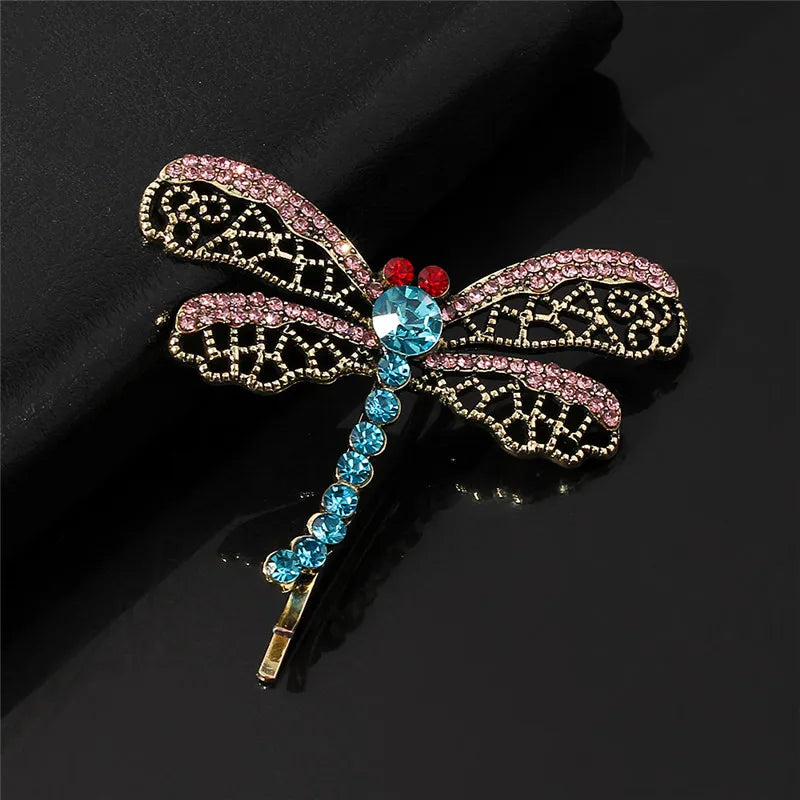 Cartoon Dragonfly Hairpin Hair Clips Barrettes For Women Fashion Metal Jewelry Gift