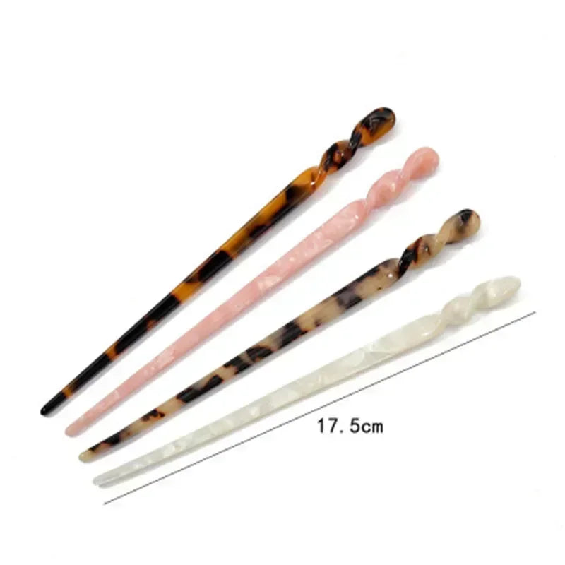 Hair Sticks Vintage Acetate Resin Marbled Women Hairpins Headdress Headwears Wedding Jewelry Hair Accessories Chinese Styles