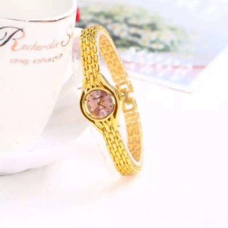 Golden Bracelet Watch For Women Small Dial Luxury Ladies Wristwatch Steel Elegant Quartz Female Clock Fashion Gift Reloj Mujer