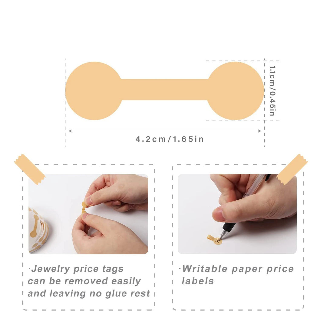 500pcs Paper Self Adhesive Ring Price Tags Stickers Blank Bracelet Price Labels Necklace Display Diy Jewelry Packaging Supplies