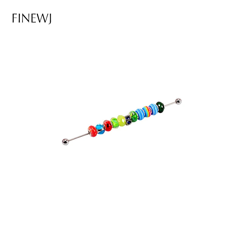 Trollbeads Bar Stainless Steel Rod Bracelet Charms Ring Holder Display Stand Rondelles Beads Pendant Storage Travel Organizer