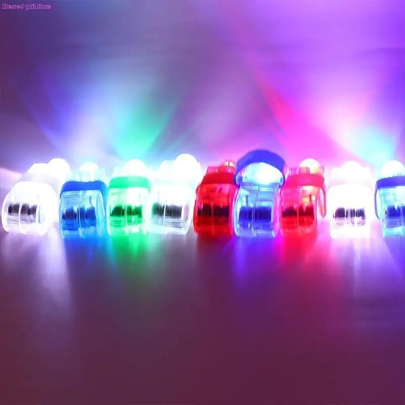 D0JC LED Finger Lights Bright Party Favor Ring Lights 10PCS Traditional Bauble Decor