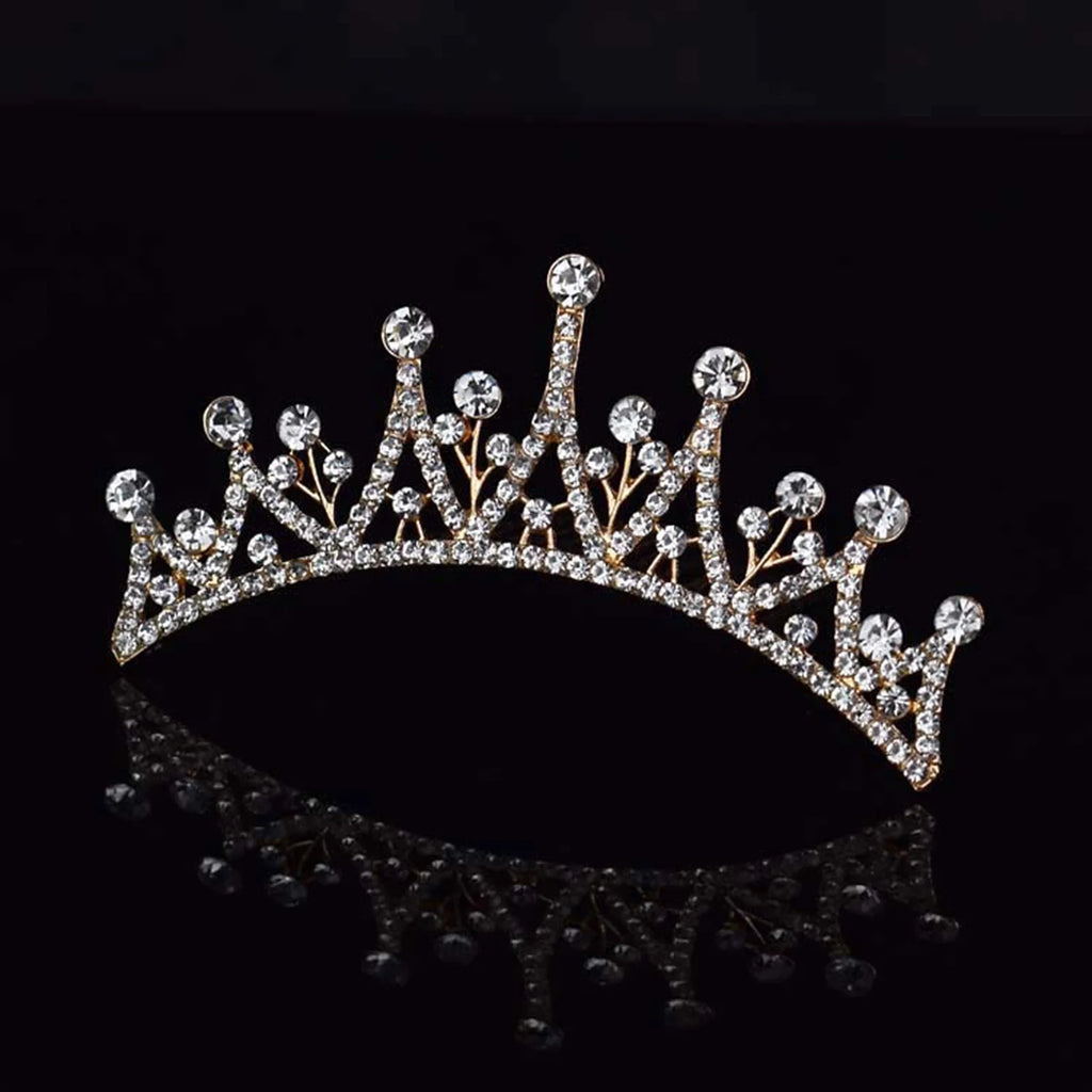 Simple Tiaras and Crown with Hair Combs for Little Princess Girls Kids Birthday Party Hair Jewelry Accessories Pearl Headpieces