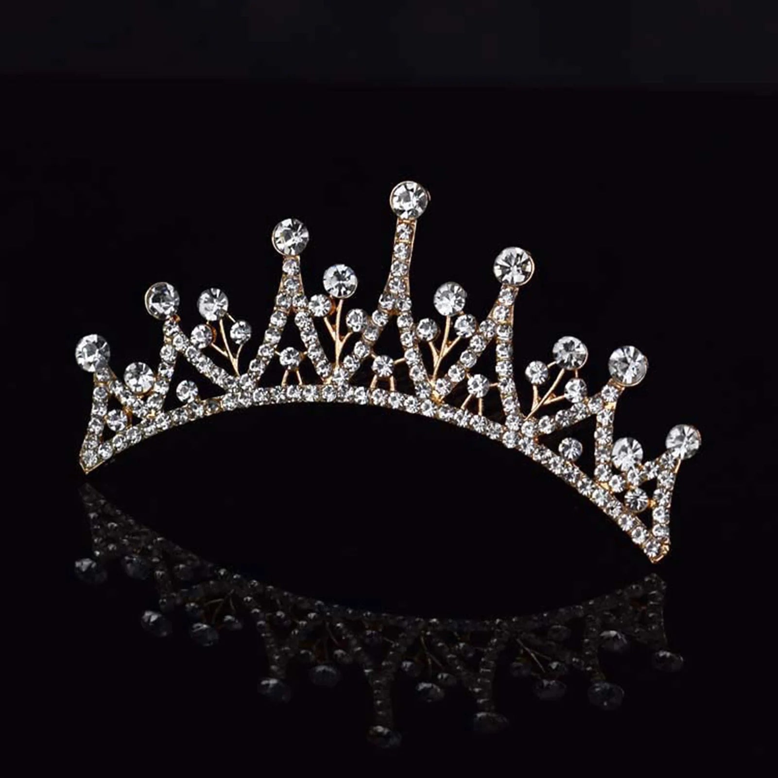Simple Tiaras and Crown with Hair Combs for Little Princess Girls Kids Birthday Party Hair Jewelry Accessories Pearl Headpieces