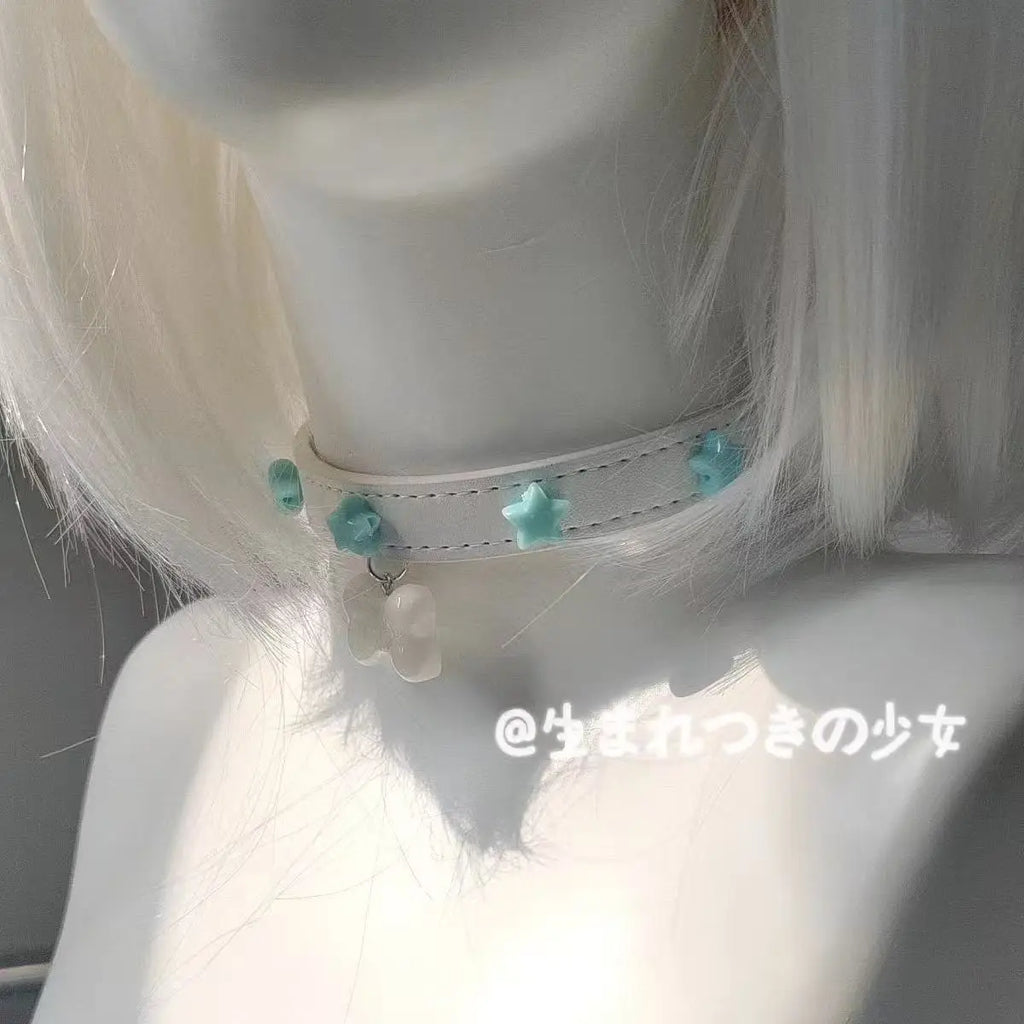 Sweet Cool Cute Bone Collar Couple Personalized Choker Spicy Girl Neck Band Punk Dog Necklace