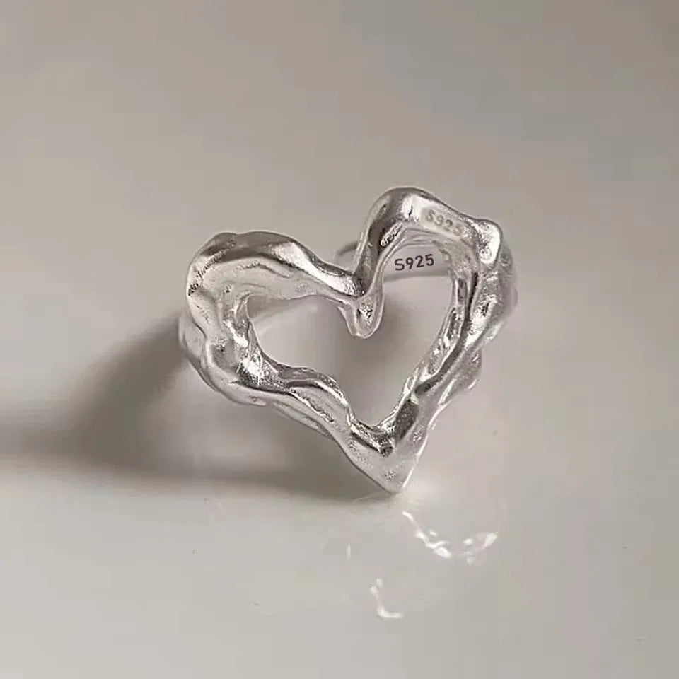 VENTFILLE 925 Sterling Silve Flower Ring for Women Gift Hollow Out Design Retro Hip Hop Versatile Jewelry Party Gift Dropship
